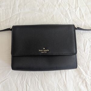 Kate Spade Black Crossbody Bag with Signature Logo